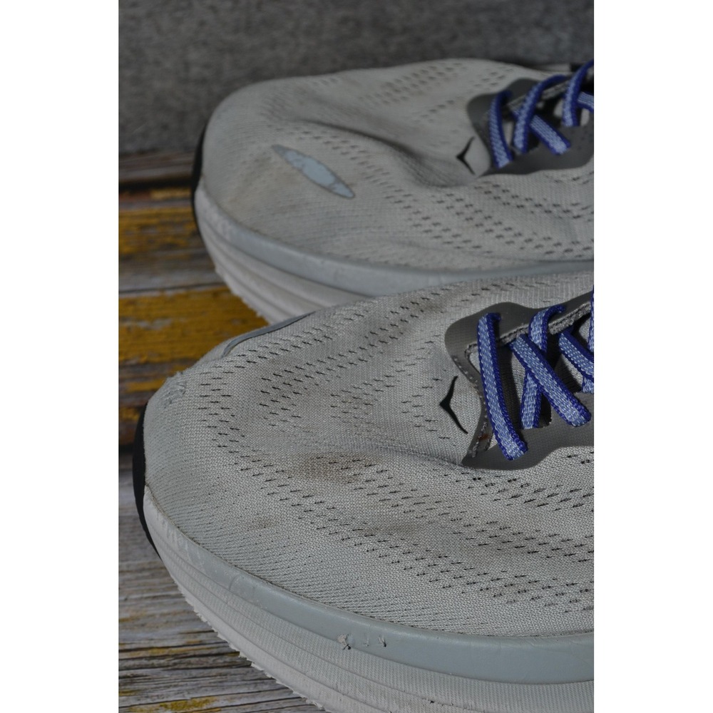 Hoka One One Bondi 8 Shoes Mens 13 2E Wide Gray Road Running Sneakers 1127953 - Picture 7 of 16